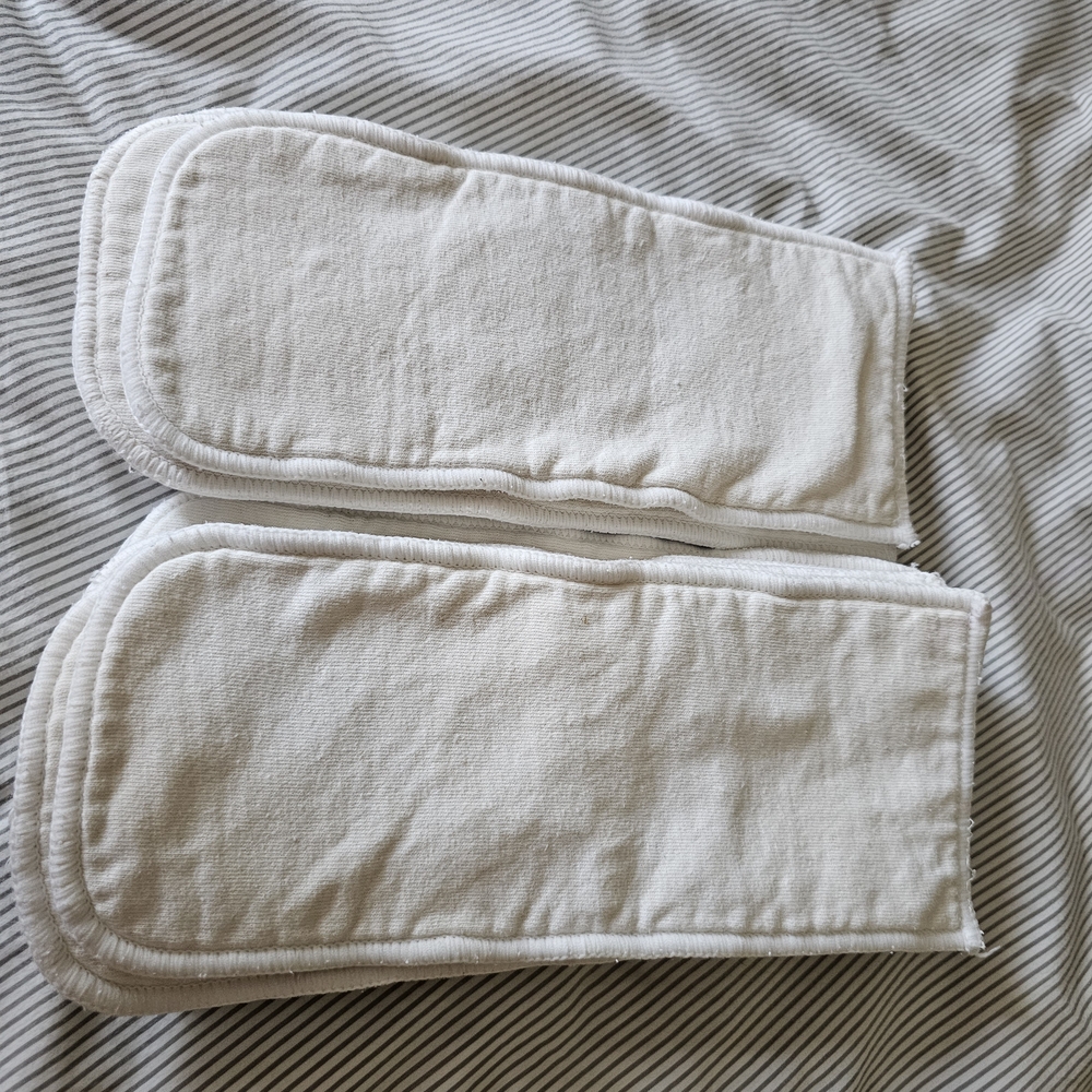 12 4-Layer Hemp Cotton Cloth Diaper Inserts